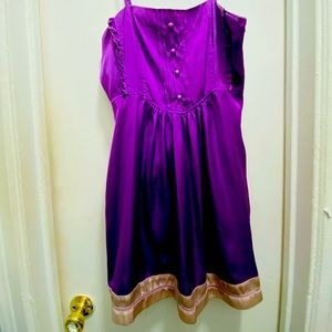 Beautiful Jewel tone silky purple holiday dress! Size Medium